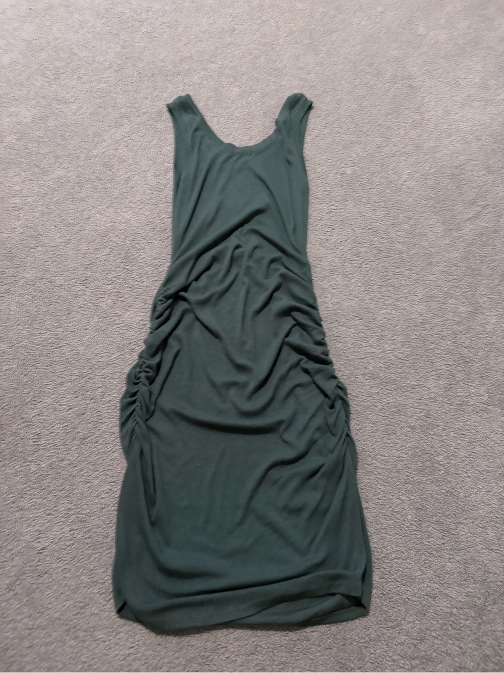 LA Made Ribbed Ruched Midi Dress - Picture 2 of 3